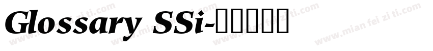 Glossary SSi字体转换